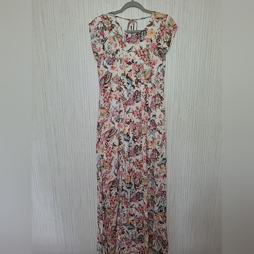 Antix Size Medium Floral Animal Print Maxi Trucks Birds Rabbits